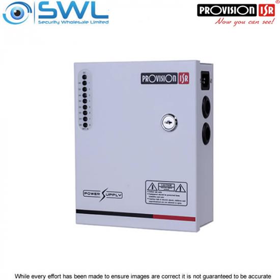 Provision-ISR PR-10A9CH-B: 9CH 12VDC 10Amp Power Supply c/w Battery Charging