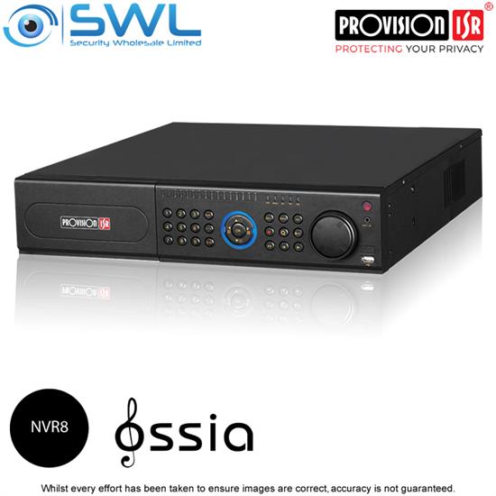 Provision-ISR NVR8-641600R (2U) 64CH 4K NVR No PoE  2x NIC 8x HDD  No HDD Incl 